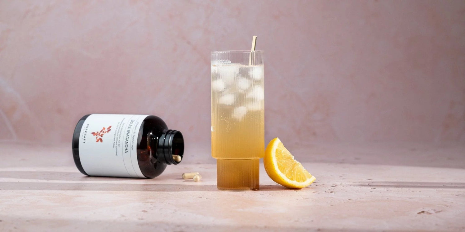 Rezept für erfrischendes Ashwagandha-Tonic. - Kurkraft