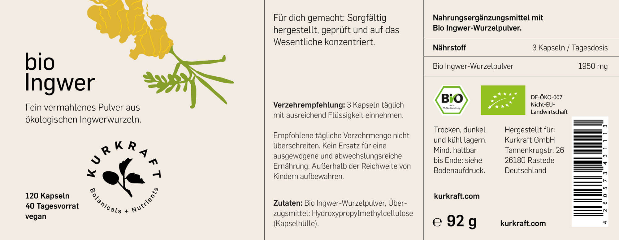 BIO INGWER - Kurkraft - BIO INGWER