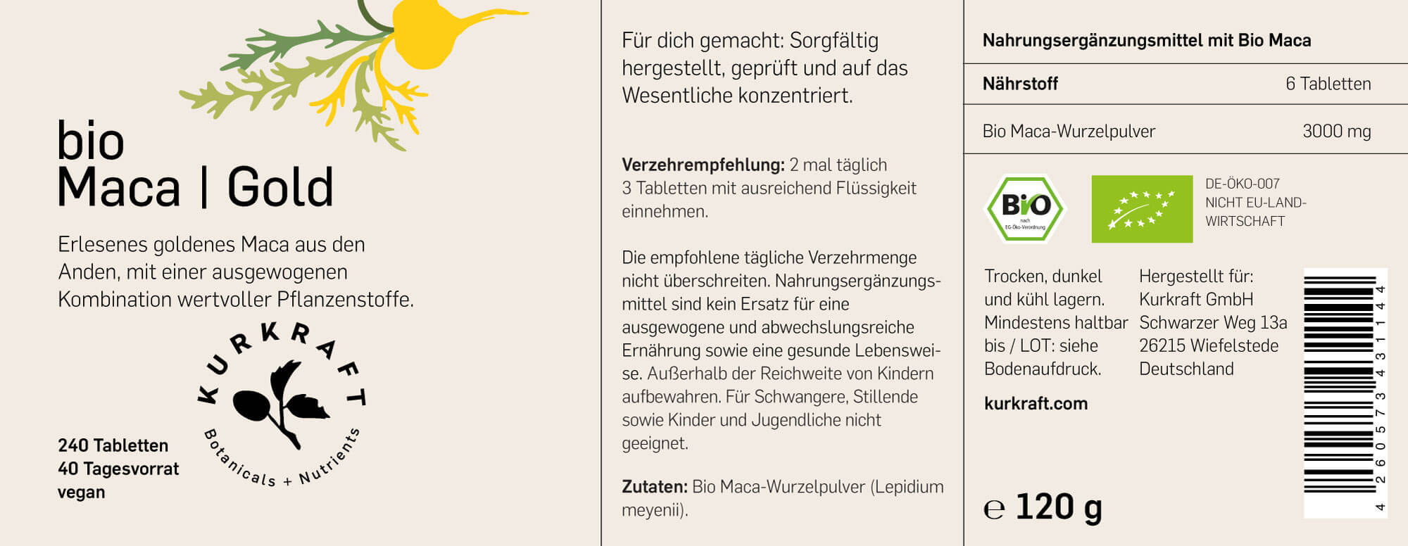 BIO MACA GOLD - Kurkraft - BIO MACA GOLD