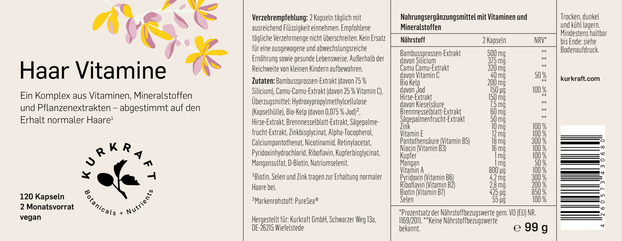 HAAR VITAMINE - Kurkraft - HAAR VITAMINE