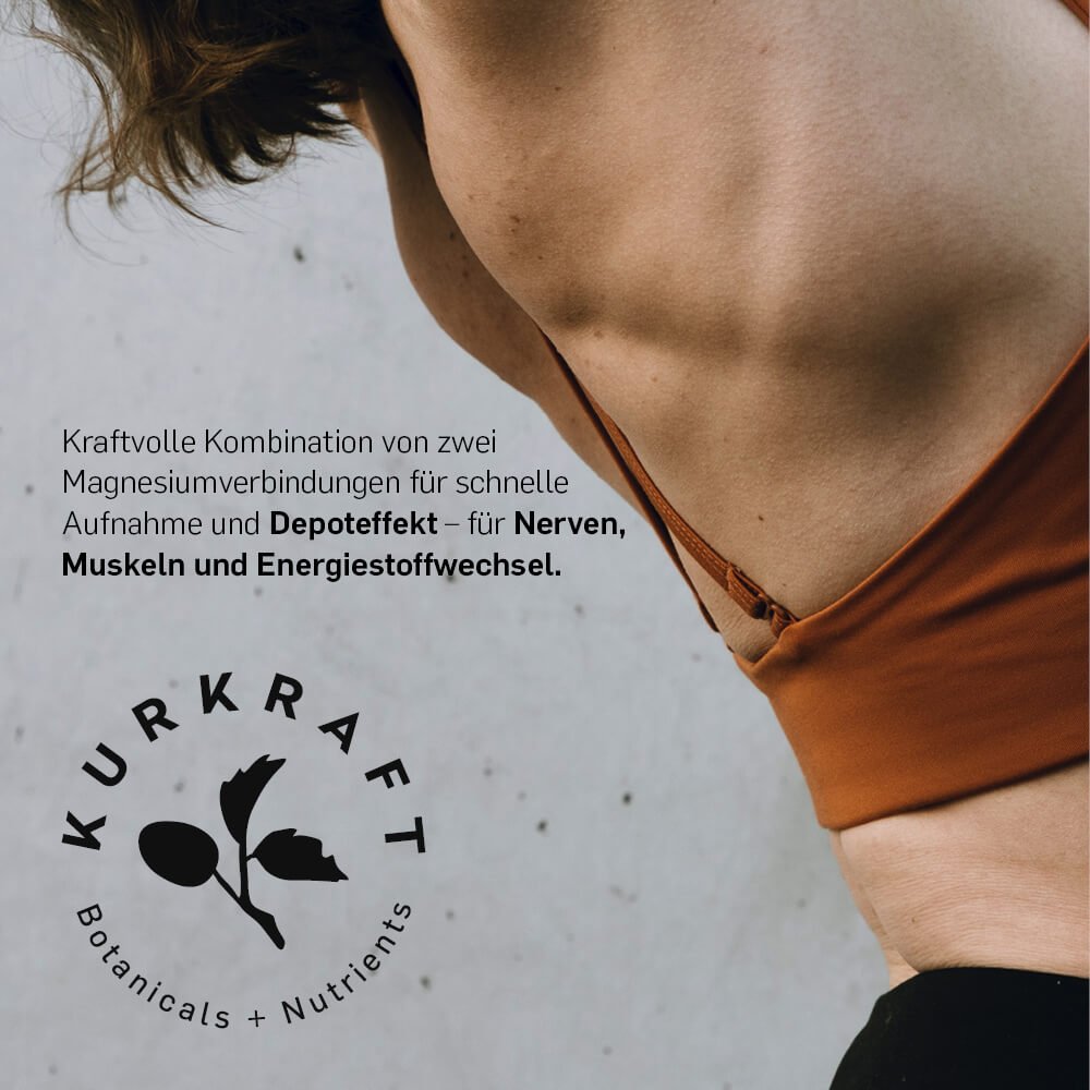 Kurkraft Magnesium Komplex – Duo-Formel aus Citrat und Oxid für Muskeln, Nerven und Energie