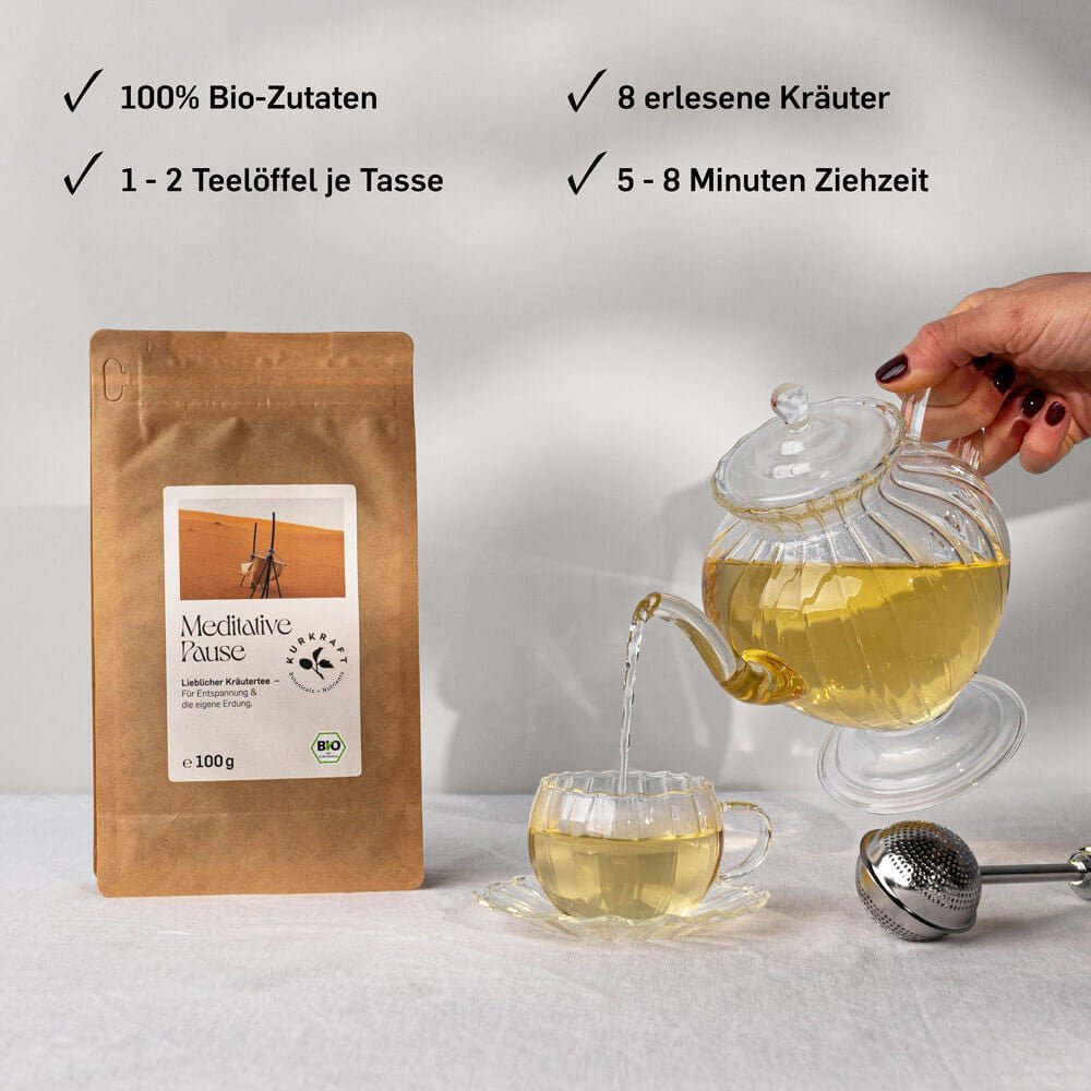 MEDITATIVE PAUSE TEE - Kurkraft - MEDITATIVE PAUSE TEE