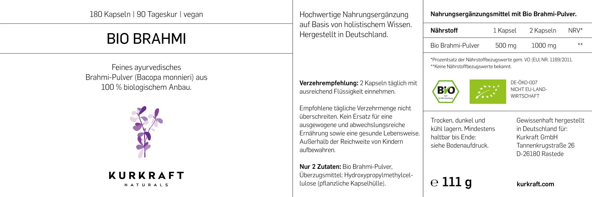 BIO BRAHMI - Kurkraft - BIO BRAHMI - Kurkraft