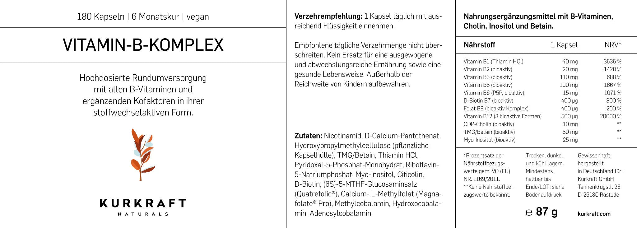 VITAMIN B KOMPLEX - Kurkraft - VITAMIN-B-KOMPLEX - Kurkraft