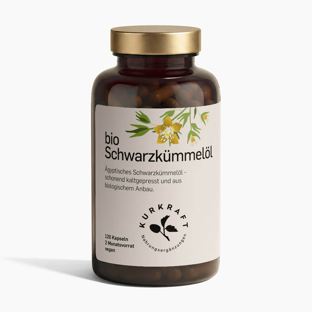 Schwarzkümmelöl Kapseln Bio · 2,45 % Thymoquinon